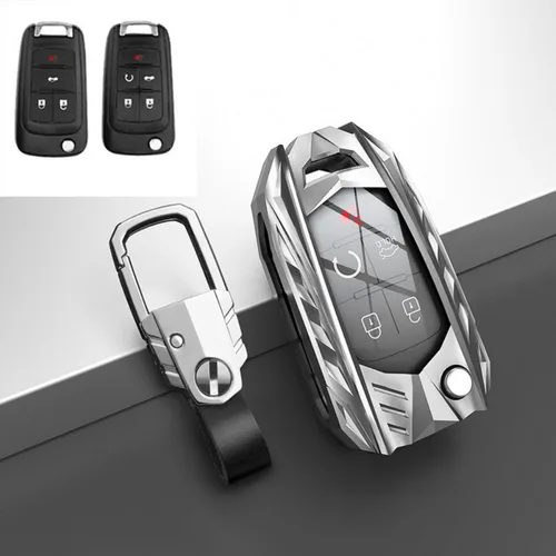 Vista 4 de LAVIYE Funda protectora de llave de aleación de zinc para Chevrolet Cruze Aveo Trax Sail Malibu Captiva Opel Vauxhall Astra J Corsa Insignia Mokka