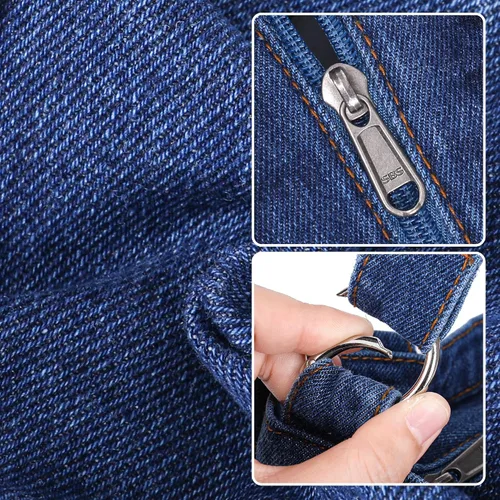 Vista 5 de AOCINA Bolso de mezclilla para mujer, bolso cruzado de hombro E-delft Azul Oscuro