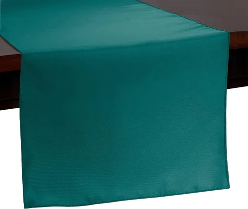 Vista 82 de ULTIMATE TEXTILE Camino de mesa de poliéster de 14 x 72 pulgadas, color azul aguamarina