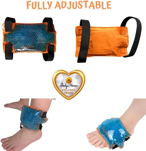 Vista 9 de BodyMoves Tobillera para niños Plus bolsa de hielo frío y caliente (azul activo, pequeño para niños pequeños (EE.UU. 12-3))