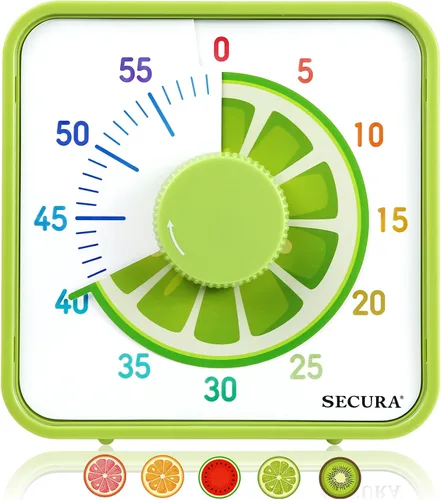 Vista 8 de Secura Temporizador Visual de Frutas de 7.5 Pulgadas para Niños, Temporizador de Cuenta Regresiva de 60 Minutos para Aula o Cocina, Reloj