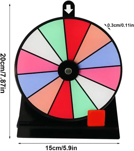 Vista 7 de Generic Rueda giratoria, rueda de premio, rueda de ruleta, rueda de premio con soporte, para juego de la fortuna, juego giratorio desmontable