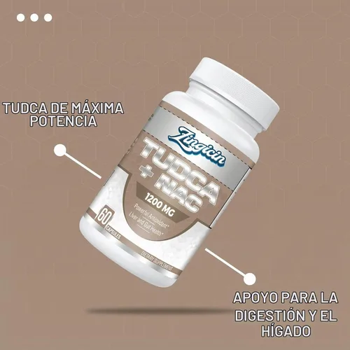 Vista 4 de TUDCA con suplemento NAC 1200mg - 60 cápsulas, 1 paquete
