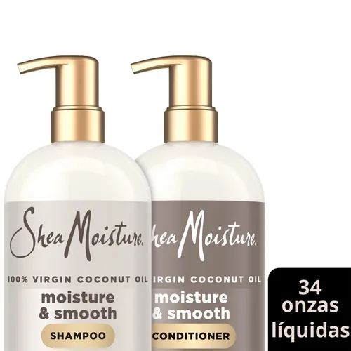 Vista 3 de SheaMoisture - Juego de champú y acondicionador, humedad y suave, 34 oz Ea