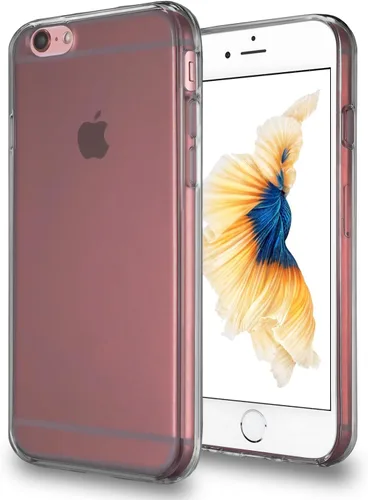 Vista 29 de TENOC Funda para iPhone 6 y iPhone 6s, Funda negra con amortiguador protector antihuellas mate para 4.7 pulgadas