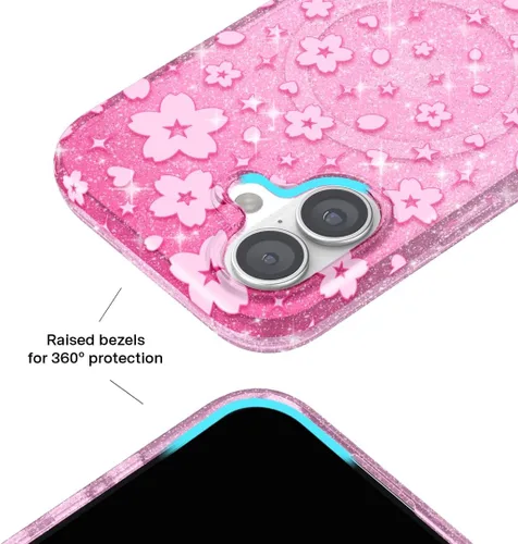 Vista 1029 de VELVET CAVIAR Funda para iPhone 15, compatible con MagSafe, probada contra caídas de 10 pies, fundas protectoras de diseño, leopardo color rosa