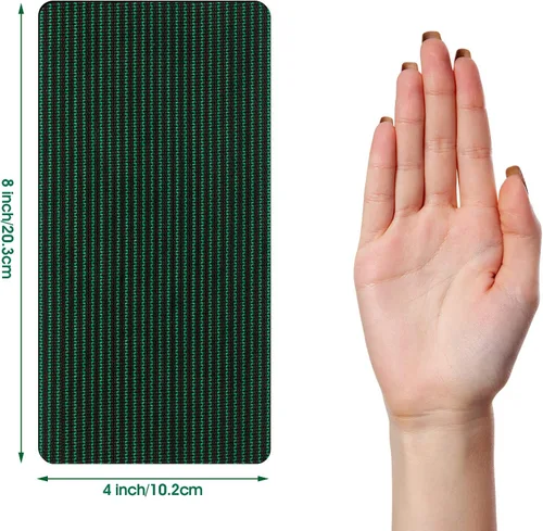 Vista 2 de Honoson Kit de parche de 4 piezas para cubierta de seguridad para piscina, cubierta de seguridad de malla con autoadhesivo, kit de parches de malla