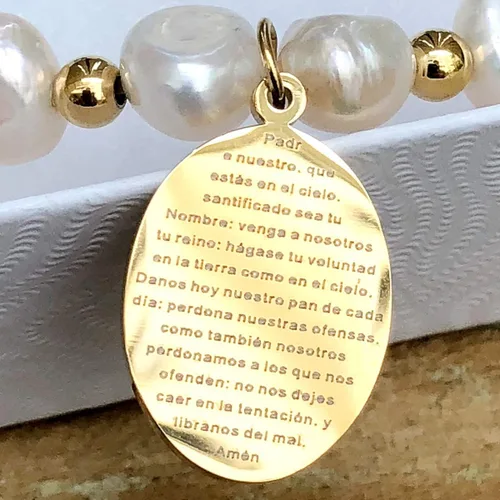 Vista 4 de AA Pulsera religiosa católica de acero inoxidable con medalla de San Judas Taddeo