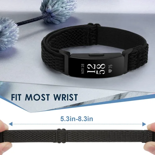 Vista 3 de Paquete de 10 bandas elásticas compatibles con Fitbit Inspire/Fitbit Inspire HR/Fitbit Inspire 2, pulsera de repuesto deportiva de nailon ajustable