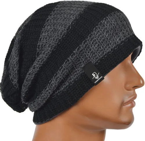 Vista 45 de FORBUSITE Gorro de punto largo holgado para hombre para verano e invierno, de gran