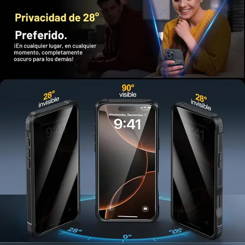 Vista 4 de Oneagle Funda tipo cartera para iPhone 16 Pro Max con tarjetero y soporte
