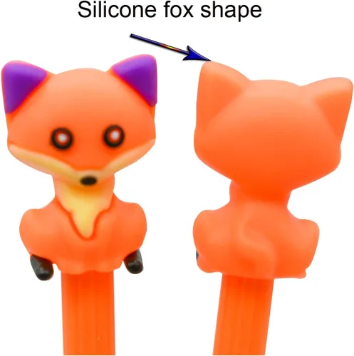 Vista 5 de 12 Uds lindo Kawaii Fox Bolígrafos Novedad Dibujos Animados Animal Gel Pen Foxes Pen 0.020 in Tinta Negra Para La Escuela Casa Oficina Papelería