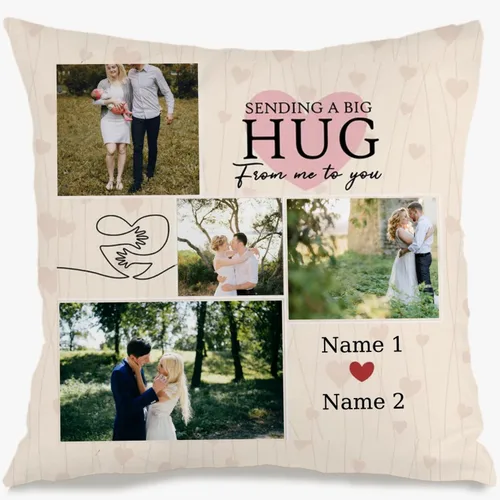 Vista 9 de Custom Single Photo Pillow Case Designed with Your Picture and Added Words producing a Decorative Throw Pillow That Makes Home Spaces Cozy and