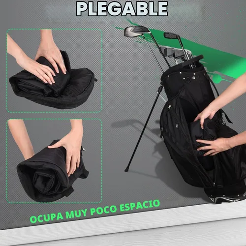 Vista 7 de Big Teeth Bolsa de golf domingo, pequeña bolsa de golf ligera, bolsa de golf Par 3 para unos pocos clubes, práctica con correa de transporte Negro