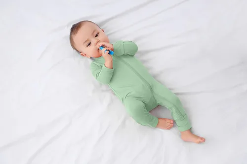 Vista 6 de GUISBY Pijama de rayón para bebé con puños de manoplas, manga larga, sin pies, ajuste cómodo, paquete de 4