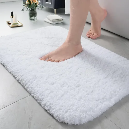 Vista 24 de LOCHAS Alfombra de baño de microfibra antideslizante de 36 x 24 pulgadas Gris