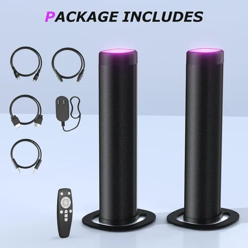 Vista 13 de Barra de sonido para Smart TV, barra de sonido de 100 W con 3 luces RGB dinámicas, Bluetooth 5.3, conexión ARC/Opt/AUX, volumen dinámico 3 modos