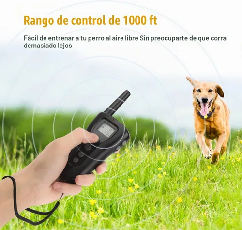 Vista 3 de Bousnic - Collar de entrenamiento para perros, para 2 perros, control remoto recargable a 305 m (1000 pies), recargable, impermeable, collar