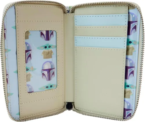 Vista 2 de Loungefly The Mandalorian Grogu Stone - Cartera que brilla en la oscuridad, exclusiva de Tienda