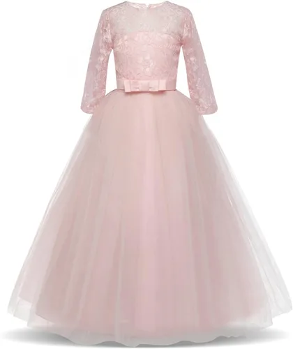 Vista 3 de TTYAOVO Vestido largo de princesa bordado para niñas