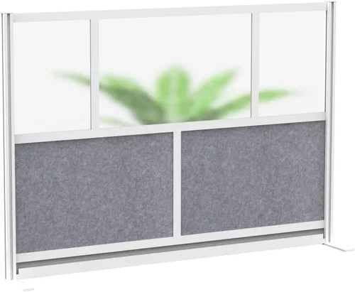 Vista 13 de Luxor MW-7070-FCG - Sistema modular de división de ambientes de pared, marco plateado, 70 pulgadas de ancho x 15.75 pulgadas de profundidad x 70