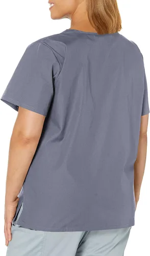 Vista 4 de ScrubZone - Parte superior de ambo con manga corta y cuello en V para mujer