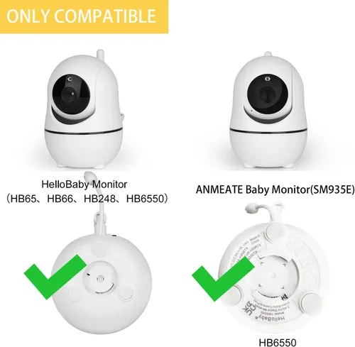 Vista 10 de Soporte flexible para monitor de bebé compatible con HelloBaby HB65/HB6550/HB6558/HB66/HB248, monitor ANMEATE SM935E/SM650, soporte para cámara