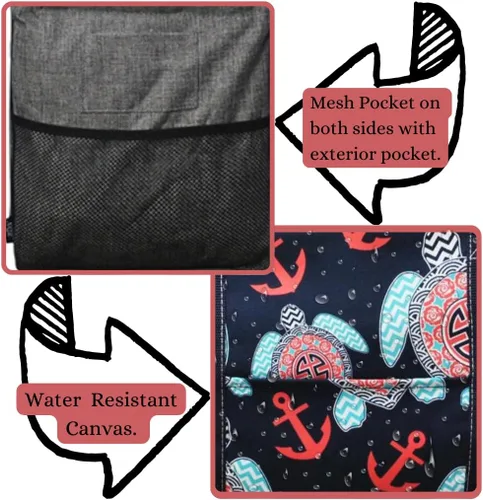Vista 74 de NGIL Bolsa de comestibles reutilizable extra grande plegable de gran tamaño para comestibles, almacenamiento, picnic, playa, Estampado