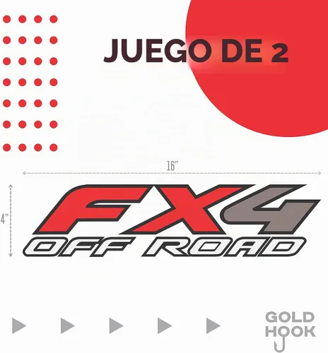 Vista 2 de Gold Hook FX4 - Calcomanías para Ford F-250 2005-2010