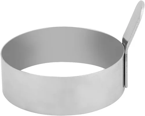 Vista 7 de Anillo redondo de acero inoxidable de 3.5 pulgadas para freír huevos, panqueques, moldes para cocinar para el desayuno