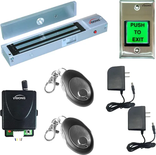 Vista 6 de Visionis Buzz-in Kit de control de acceso, cerradura magnética de 600 libras, puerta de entrada