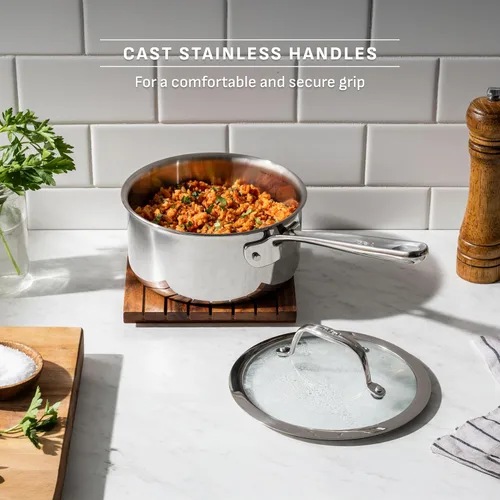 Vista 4 de T-Fal Pro Tri-Ply - Juego de utensilios de cocina de acero inoxidable de 3 piezas, utensilios de cocina por inducción, apto para horno a 500°F