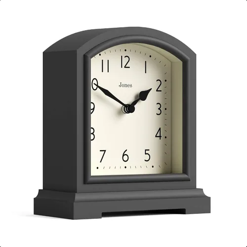 Vista 11 de JONES CLOCKS® Tavern - Reloj de repisa Diseño moderno de arco superior Verde espárragos Estilo clásico contemporáneo para escritorio, mesa