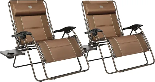 Vista 13 de TIMBER RIDGE Silla reclinable de gravedad cero extra grande, de 33 pulgadas de ancho XXL, con mesa auxiliar, silla de salón acolchada completa