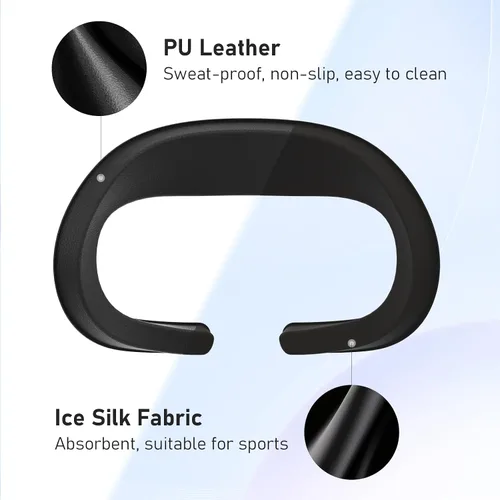 Vista 4 de OURVR Facial Interface and Controller Straps Compatible with MetaOculus Quest 3 Accessories