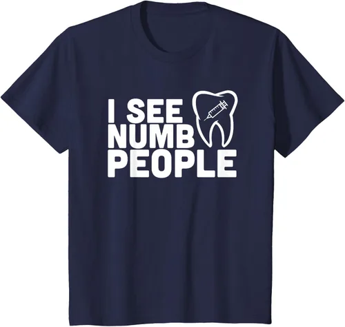 Vista 52 de I see Numb People - Camiseta de regalo para dentista dental, Negro, S
