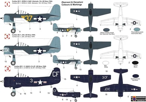 Vista 3 de KPM0376 1/72 US Army Curtis SC-1 Seahawk Modelo de pista y campo