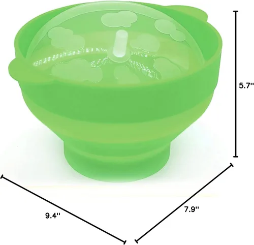 Vista 10 de The Original Popco - Popco - Palomitas de maíz de silicona para microondas con asas, tazón plegable sin BPA y apto para lavavajillas