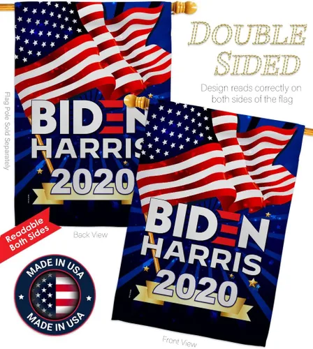 Vista 3 de Biden Harris Flag Vote President 2020 - Juego de banderas para casa de jardín, demócrata patriótico, republicano, fiesta de té, bandera