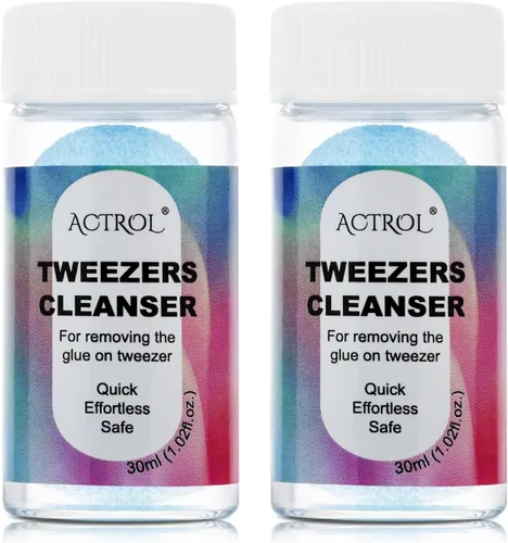 Vista 23 de ACTROL Blue Lash Tweezer Cleanser 0.8 fl oz con bola de esponja para Azul
