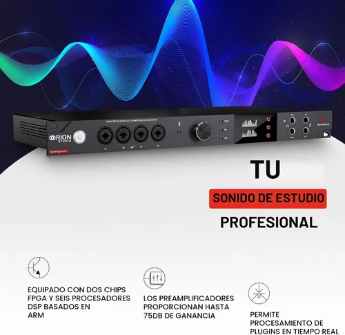 Vista 3 de Antelope Audio Orion Studio Synergy Core - Interfaz de audio digital profesional con 12 preamplificadores y 50 complementos en tiempo real, interfaz