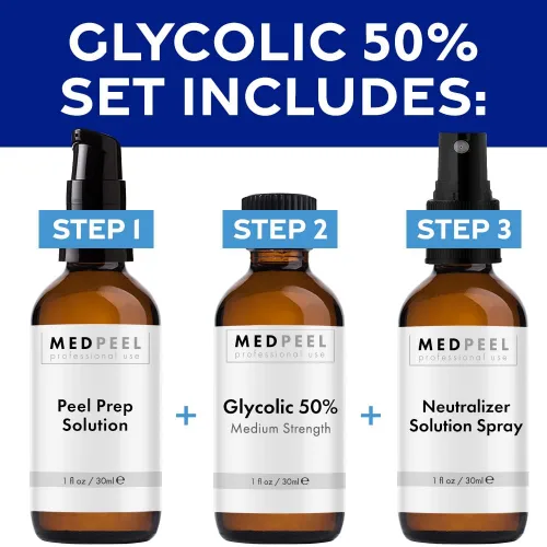 Vista 3 de Peeling químico de ácido glicólico, fuerza profesional y grado médico para exfoliación de la piel, para el tratamiento de líneas finas, arrugas