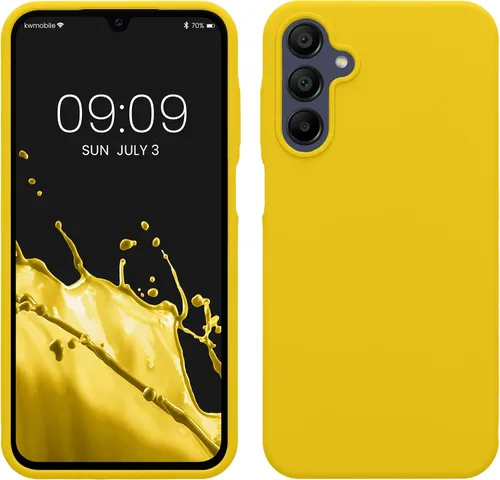 Vista 163 de kwmobile Funda Compatible con Samsung Galaxy A14 5G - Funda de teléfono de TPU y silicona con acabado suave - Verde Lima