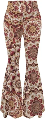 Vista 4 de Pantalones acampanados góticos de los años 70 para mujer, pantalones acampanados de yoga de cintura alta, leggings bohemios, hippie, discoteca