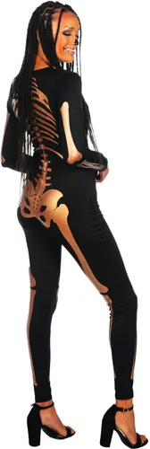 Vista 5 de Tipsy Elves Vestido ajustado de manga larga con esqueleto de Halloween para mujer