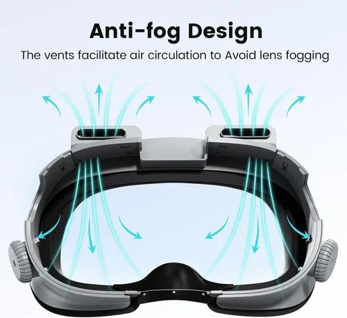 Vista 5 de Cooling Gel Face Pad Cover for Oculus Quest 3, Facial Interface with 2 Replacement Soft Face Cushion Pad, Including Anti-Leakage Nose Pad and Lens