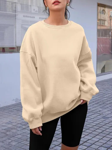 Vista 3 de AUTOMET Sudaderas con capucha para mujer, cuello redondo, suéteres de gran tamaño, informales, suaves, ropa de moda de otoño 2024