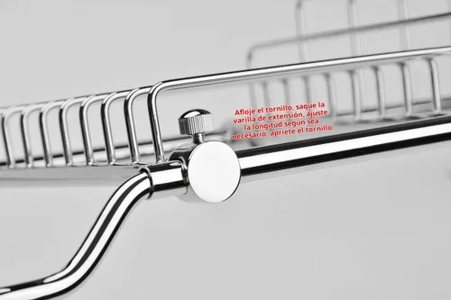Vista 3 de Estante extensible de latón para bañera con acabado cromado pulido para un elegante almacenamiento en el baño