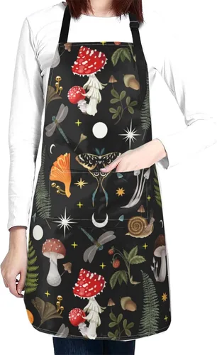 Vista 9 de Siiuuol Cute Cats - Delantal de cocina impermeable unisex con babero ajustable