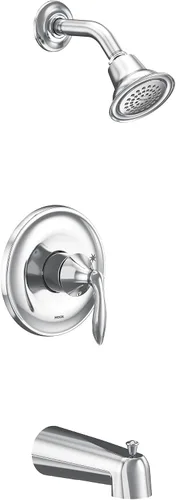 Vista 3 de Moen UT2133EPBN Eva Collection M-CORE 2-Series - Kit de molduras para bañera y ducha con 1 mango, requiere válvula, níquel cepillado